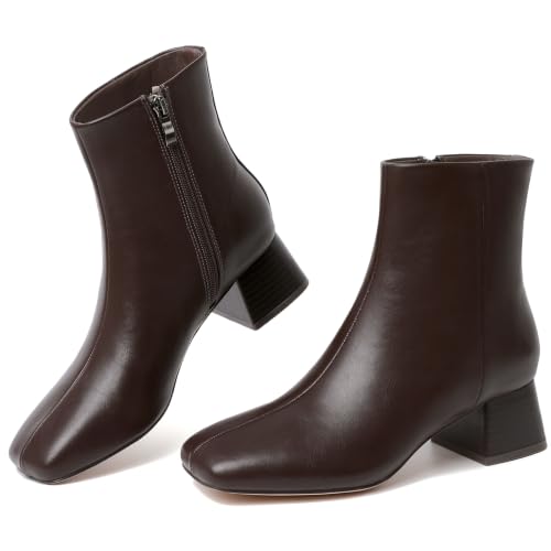 Image of Susanny High Heel Boots for Women,Womens Platform Boot Heels Sexy Round Toe Lace UP High Heels Mid Calf Boots