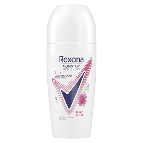 Rexona Nonstop Protection Deo Roll-On Bright Bouquet Antitranspirant mit 72 Stunden Schutz vor Schweiß und Körpergeruch 50 ml
