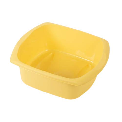 9.5L Yellow Rectangular Plastic Bowl Washing Up Kitchen Basin Sink (1)