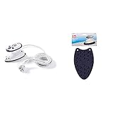 Prym 611915 Dampfbügeleisen Mini & Bügeleisen-Ablage Mini, Silikon, pflaumenblau, Plastik, 7 x 5 x 3 cm