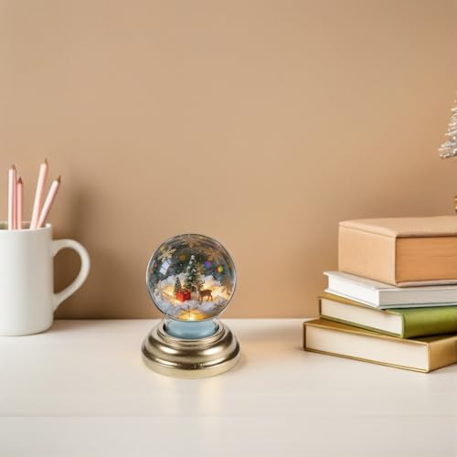 Suministros para Decoración con Globo de Vidrio Transparente y Soporte Dorado 7