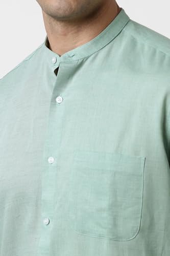 Image of Van Heusen Men Cotton Solid Regular Fit Shirt