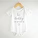 Bump and Beyond Designs Baby Pregnancy Announcement Hello Daddy I Can't Wait to Meet You, 0-3 Months White