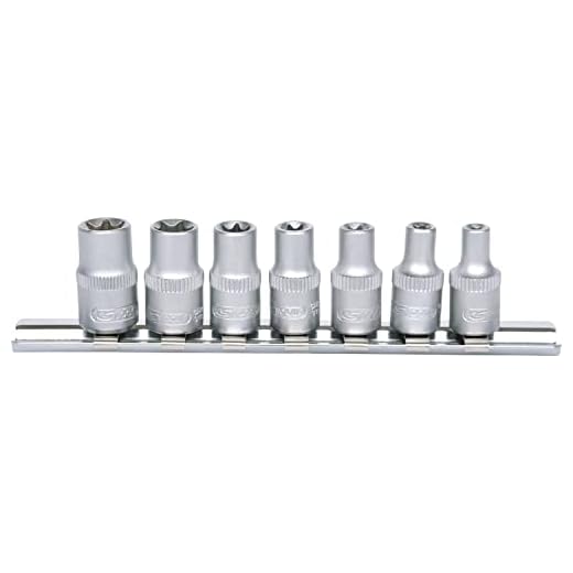 KS Tools 911.4355 1/4" TX-E-Stecknuss-Satz, 7-tlg., E4-E11