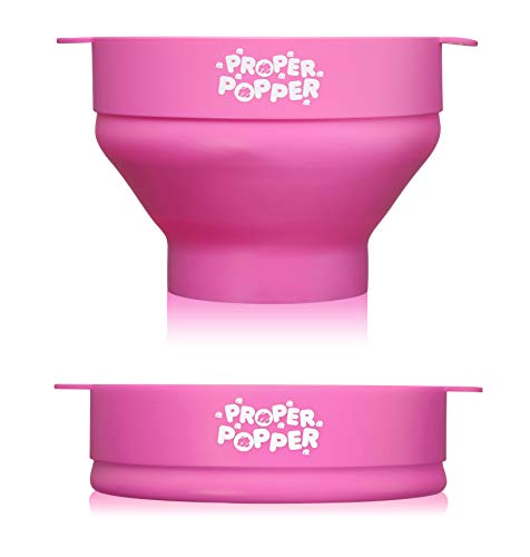 Image of The Original Proper Popper Microwave Popcorn Popper, Silicone Popcorn Maker, Collapsible Bowl BPA Free & Dishwasher Safe - (Pink)