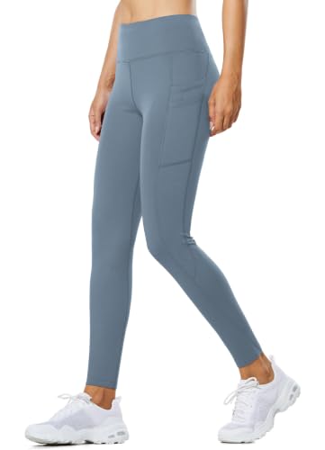 Image of baleaf Women's Fleece Lined Leggings Thermal Warm Winter Tights | 25 inch /27 inch, Water Resistant, Pockets, Running, Hiking, Yoga, Skiing, Travel, for Cold Weather, Leggings for Women