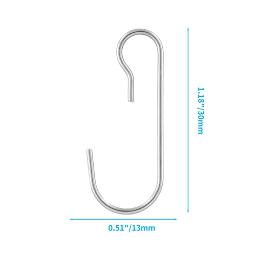 Bokwin 120 Pcs Mini Ornament Hooks,1.18 Inch Decorative Ornament Hangers With Storage Box,Bendable Wire Ornament Hooks For Christmas Tree Farmhouse Party Decoration(Silver) #TOP3