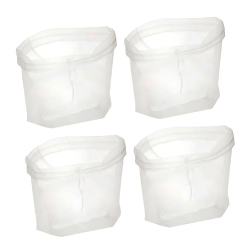 Ipetboom 4 pièces Sachet de Filtration pour Lait de Soja et Noix de Réutilisable Extra Grand pour Yaourt et Fromage Couleur Blanche Outil Multifonction de Cuisine