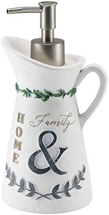 Avanti Linens - Soap Dispenser/Lotion Pump, Guest Bathroom Essentials, Chic Home Decor (Modern Farmhouse Collection) image 4