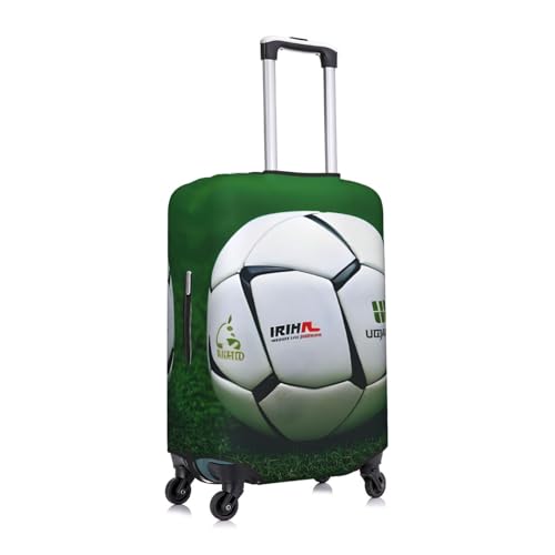 White Soccer Ball Luggage Covers For Suitcase Approved,Suitcase Cover Protector Fit 18-32 InchLuggage, Small3