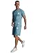 MLANM Mens Tracksuit Set 2 Piece Outfits Casual Summer Fashion Short Sleeve T Shirt and Short Sets L-Blue
