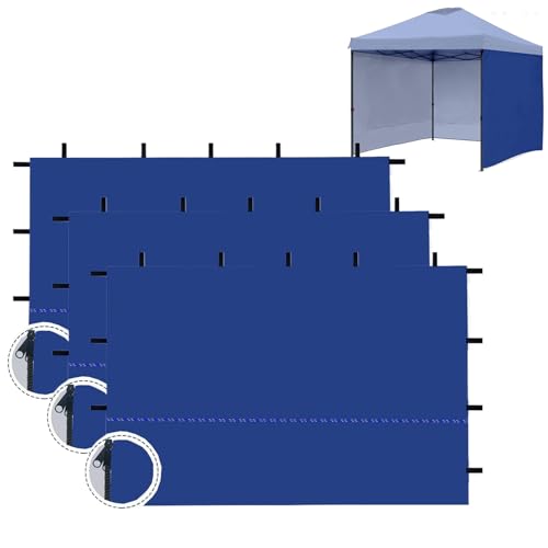 Laterale/parete laterale senza finestra per padiglione pieghevole padiglione - pareti laterali del baldacchino incernierate | Pareti laterali per tende pop-up | 210D Oxford-Fabric Wall per riunione