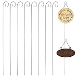 SUPVOX 10 Pcs Crochets de Berger en Métal 30cm   Tiges de Suspension Légères Ø 3,0mm   Support pour Étiquettes de Jardin et Petits Tuteurs de Plantes   Piquets Décoratifs Résistants aux Intempéries