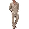 COOFANDY Men’s 2 Piece Linen ...