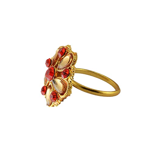 Solid Stone Stud Brass Ring Regular Fit