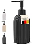 FUZZEL Seifenspender Schwarz | Seifenspender Bad und Küche | Nachfüllbarer Pumpspender für...