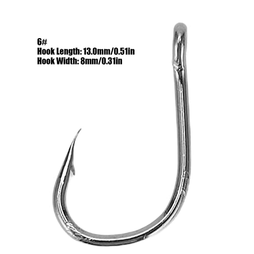 Jopwkuin Angelhaken aus Kohlenstoffstahl, arbeitssparend, hohe Härte, hochfester Angelhaken, universell mit Widerhaken… – Bild 8