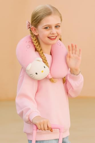 Image of DC DECORIO Kids Travel Neck Pillow with Soft U-Shaped Support Cushion for Car, Airplane & Stroller Naps