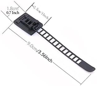 Eiito Wire Clip Cable (pack of 20) Clamp Adjustable Self-Adhesive Nylon Cable Multipurpose Cable Tie Mount for wire management