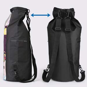 INTEY 30L Dry Bag,Anti-Water 100% Floating Storage Bag for Kayaking,Camping, Traveling, Rafting,Fishing,Hiking,Skiing,Water Sports, Black