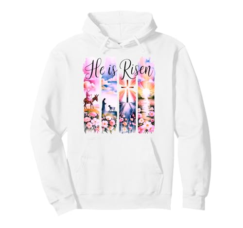 Motif Floral Vintage Religieux Religieux de Pâques Sweat à Capuche