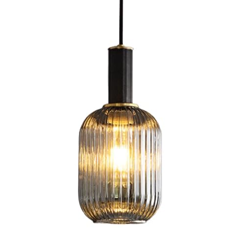 Suspension en verre industrielle avec lustre E27 et plafonnier pour bar et cuisine