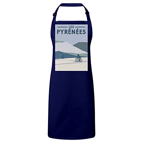 Tablier cuisine vélo France Les Pyrénées cadeau idéal cycliste