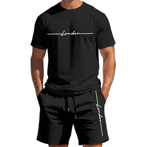 Ensemble homme estival t-shirt court léger col rond pour mode tendance moderne