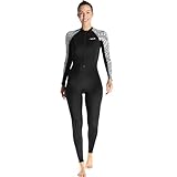 Dive Skin Full Body Rash Guard for Women Youth Swimsuit Wetsuit Front Zipper One Piece UV Protection Snorkel suit for Diving Surfing Kayaking M Size