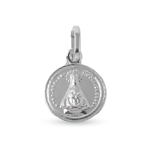 Medalla Virgen de Tíscar de Plata 925m de 13mm para evitar alergias con joyas duraderas