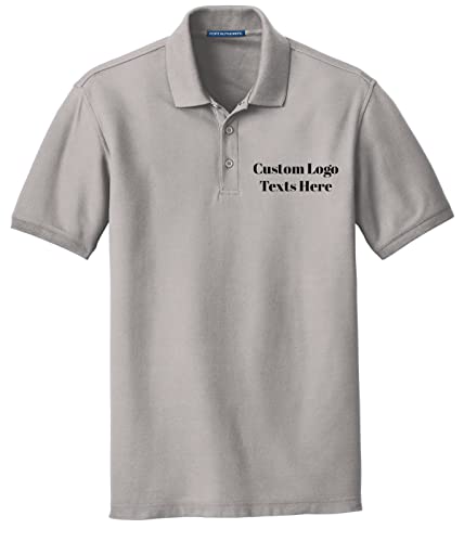 INK STITCH K100 Men Custom Stitching Embroidery Logo Text Design Your Own Core Pique Polo Shirts miniatura 2