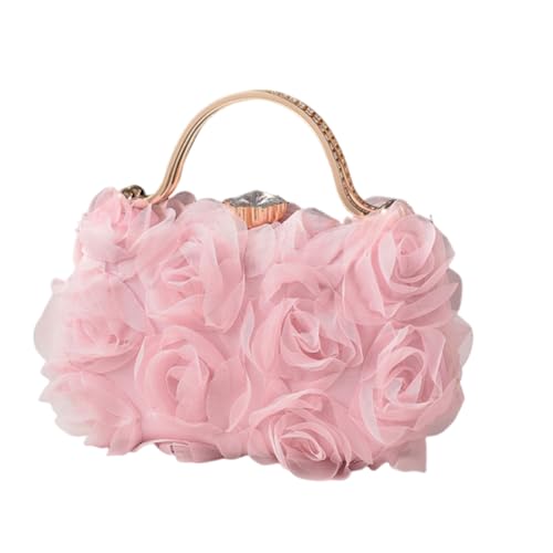 Sac à main de soirée rose pour accessoiriser une robe de mariage - 5