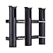 BigTron Fishing Rod Holder Bracket, Tube 3 Rod Rack, Fishing Rod for Boat Kayak Garage Storage or Truck with Screws Side-Mount (Black) (1)