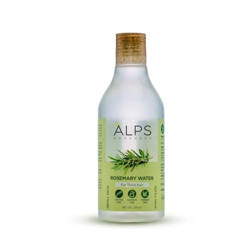 Image of Alps Goodness Rosemary Water Refill Pack For Hair Growth (305 ml) | Hair Spray for Regrowth | Rosemary Mist | Adds Shine | Helps Reduce Hairfall | Strengthens Hair | Suitable For All Hair Types