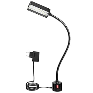 Magnetische led-werklamp, 21 leds, 300 mm, flexibele lamp met zwanenhals, 500 lumen, voor naaimachine, draaimachine…