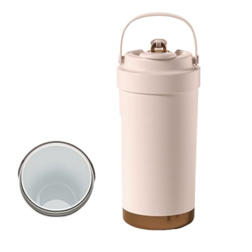 500ml ? ステンレス&セラミック内胆選択可、軽量で洗いやすいシームレスボトル タンブラー 蓋付き コーヒー洗いやすい 持ち運び可能、仕事、学校、アウトドア、車内に最適 (セラミック内釜,サクラピンク)