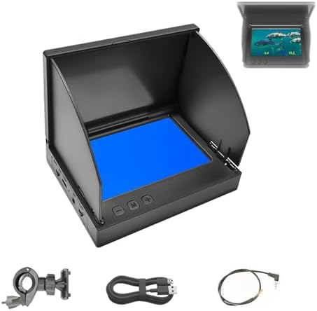 Display for Fish Finder with Temperature and Depth Sensing, IPS High Brightness Display Screen, Adaptable to All Fish Finder Cameras on The Market(5inch)