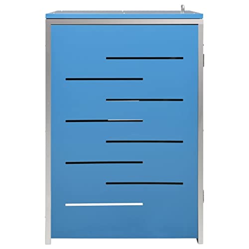 Caja para basura de acero inoxidable con proteccion visual elegante para entrada de casa 6