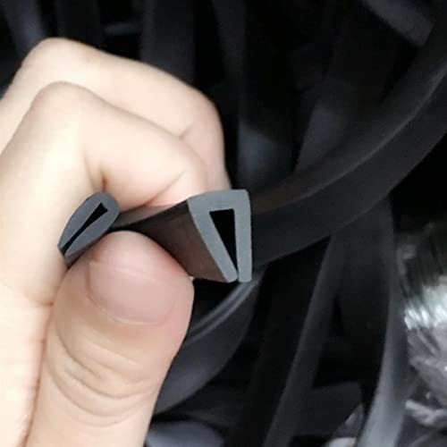 Joint d'étanchéité en caoutchouc de 5m flexible noir 5x11 mm isolation profilé caoutchouc U - 3
