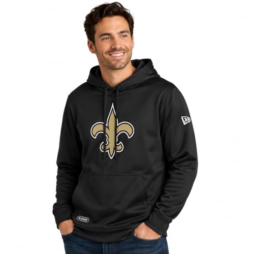 New Era NFL Team Color Mens Stadium Logo Pullover Hoodie New Orleans Saints Large
