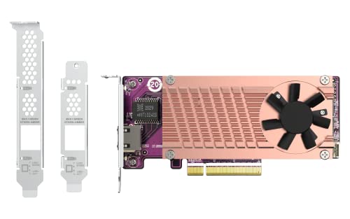 Image of QNAP QM2-2P10G1TB 2 x PCIe Gen3 NVMe SSD & 1 x 10GbE (10G /5G /2.5G /1G /100M) Port Expansion Card to Enhance Performance
