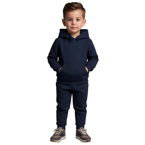 Image of Kids Hoodie Sweatshirt, Boys & Girls Relaxed Fit Wool Hooded & Round Neck Sweatshirt