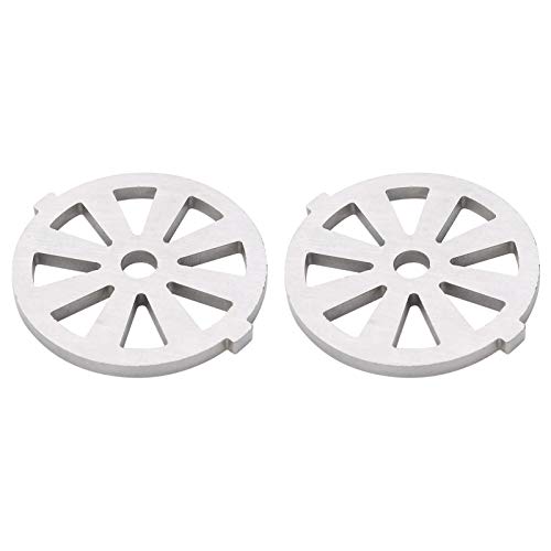2pcs Stainless Steel Meat Grinder Plate Discs Blades, Plate Disc Blade for 5# Meat Grinder(A)