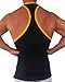 Gold's Gym Tank Top Ringer - Official Licensed - RT-1 (L, Black/Gold)
