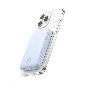 Anker Power Bank, 321 Magnetic Battery (PowerCore Magnetic 5K), 5,000mAh Magnetic Wireless Portable Charger, Compatible with iPhone 16/16 Plus/16 Pro/16 Pro Max, iPhone 15/14/13/12 Series