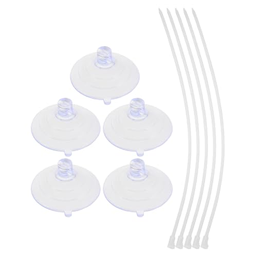 Toddmomy Kit de 5 Ventosas Reforzadas para Fijar Parques Infantiles, Soporte Antideslizante y Anclaje para Muebles a Prueba de Bebés, Accesorio Seguro para Correas y Vallas Infantiles