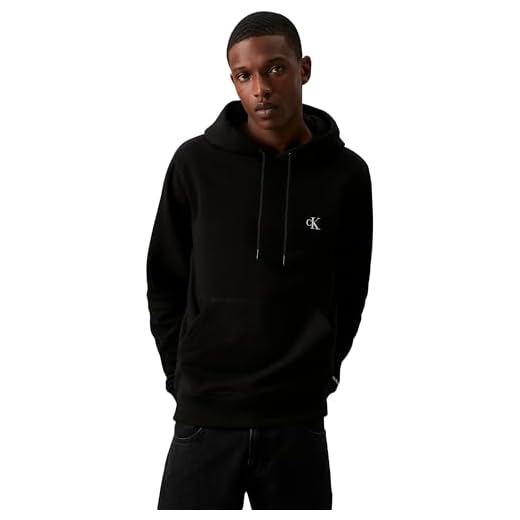 Calvin Klein Sudadera Hombre CK Essential con Capucha, Negro (CK Black), M