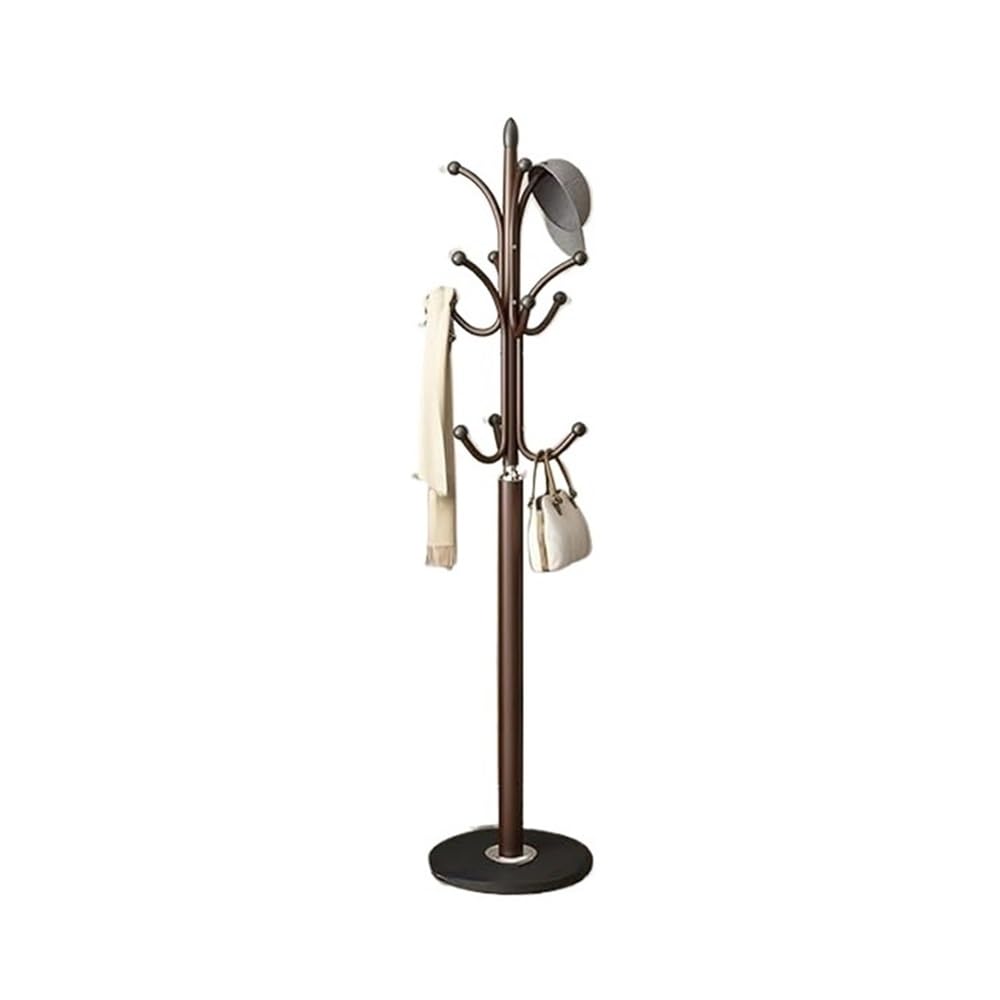 DFHS46JK Hat Rack Hall Tree with Stand Free Standing Iron Coat Rack Bedroom Hanger Storage For Entryway, Hallway, Office for Office(Bruin)