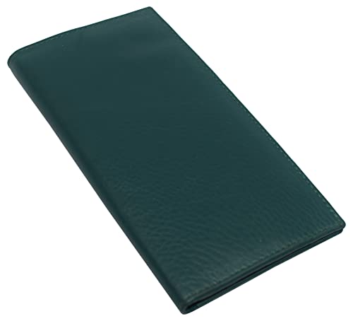 Funda de piel auténtica para chequera y portadocumentos Marshal Regular verde 4