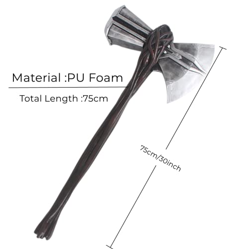 damdos Halloween Prop Cosplay Hammer Waffe 1:1 Größe PU Schaum Stormbreaker Thors Odinson Stormbreaker Axt Liebe und Thunders Hammer Sammler Cool Xmas Birthhdays Gifts (The 4th Axe)